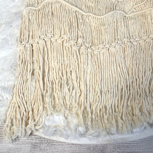 Surf Gypsy Crochet Macrame Fringe Tank Top Medium - Picture 8 of 12